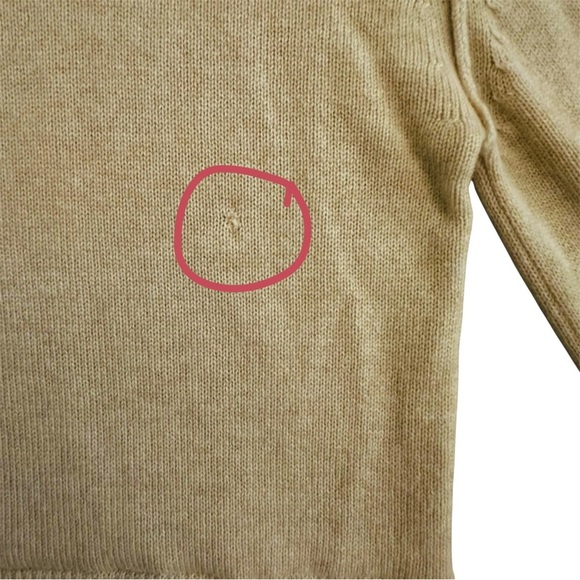 Brochu Walker The Looker Layered V-Neck Wool Cashmere Dune Sand Sweater size S - Picture 12 of 14